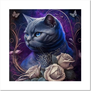 Mysterious Beauty British Shorthair Posters and Art